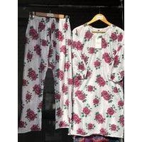 Rose Print 2 Pcs Suit - Super Bazar Shopping 