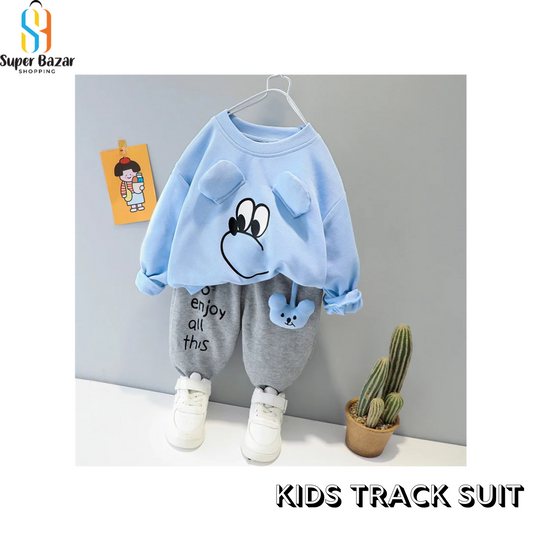 Blue Mickey Print Sweatshirt With Trouser For Kids (RX-227) - Super Bazar Shopping 