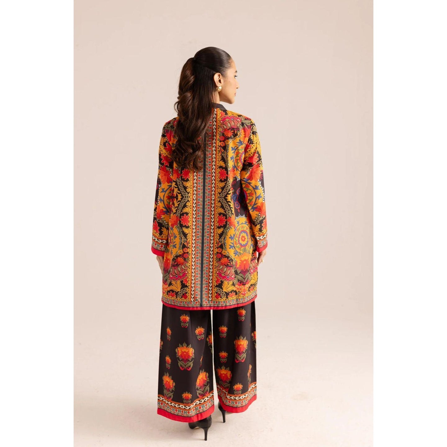 Stunning Printed Women's Stitched Shirt And Trouser Set - 2 Pcs