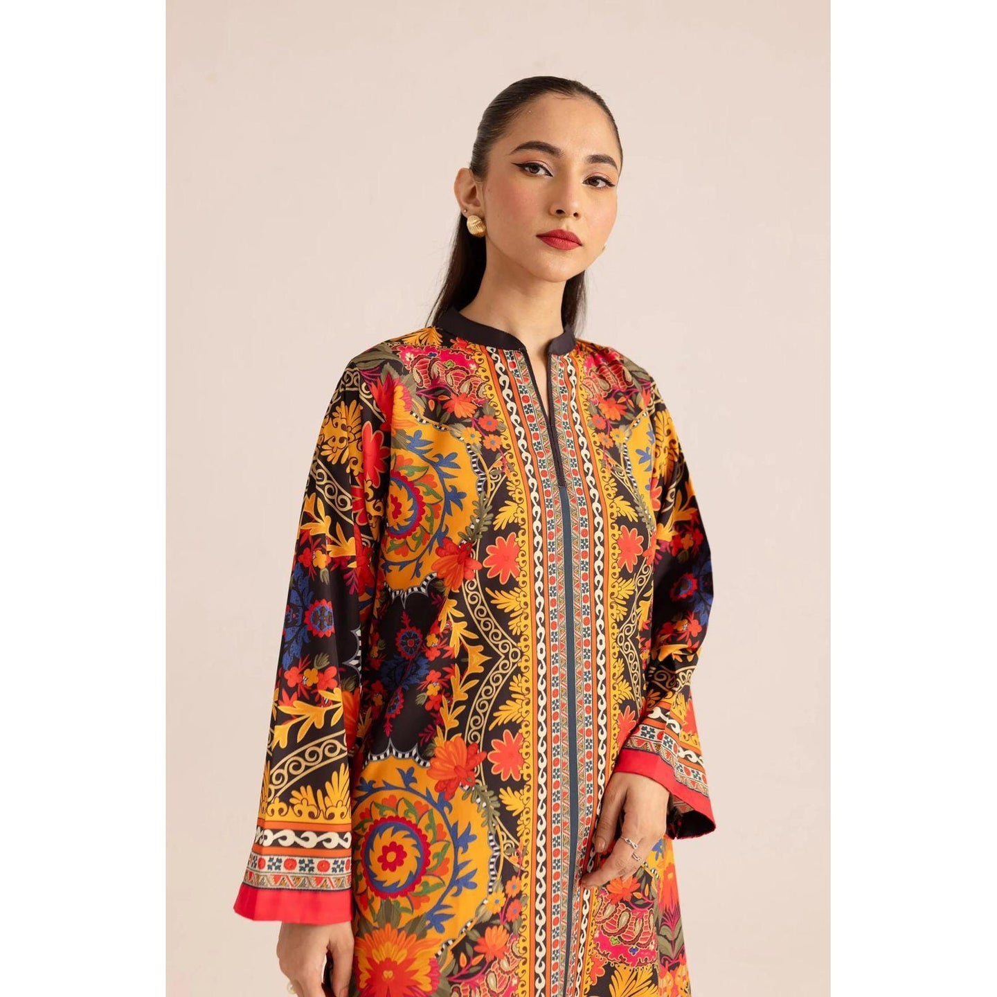 Stunning Printed Women's Stitched Shirt And Trouser Set - 2 Pcs