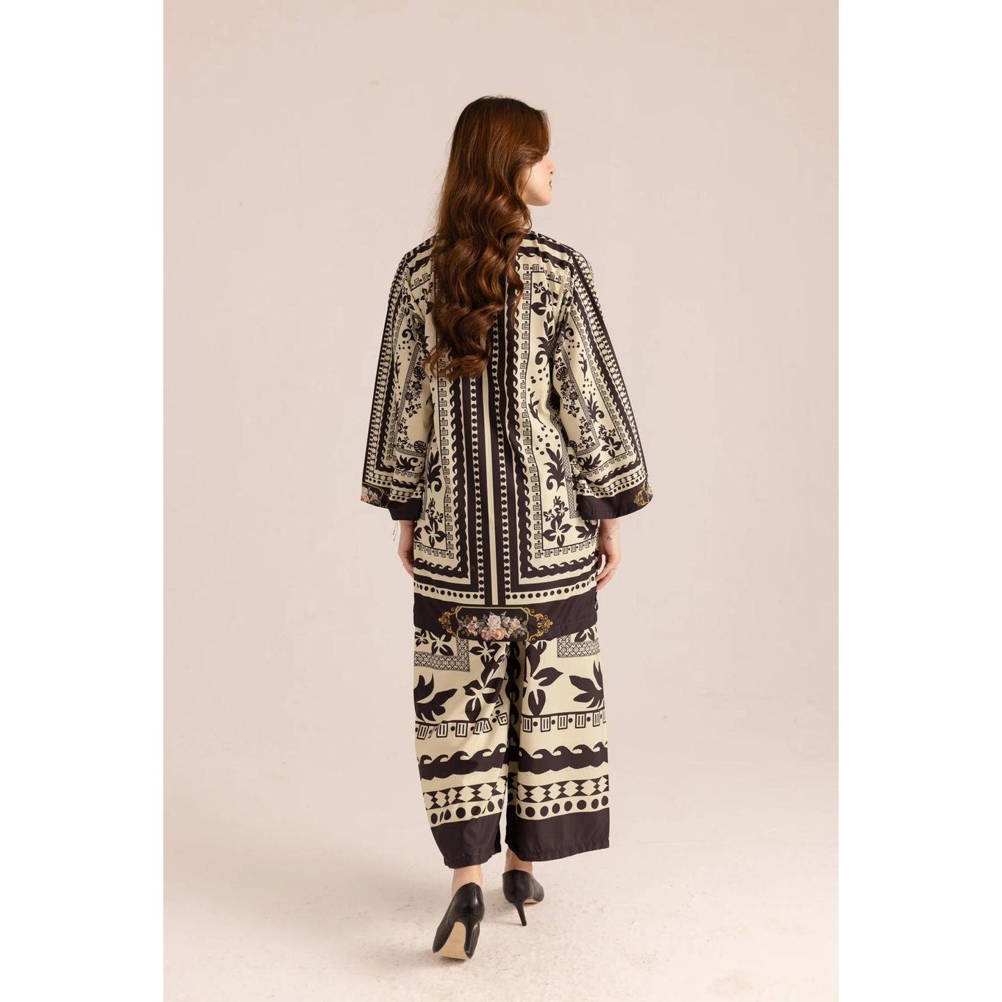 Stylish Printed Shirt and Trouser Set - 2 Pcs Women's Stitched Outfits